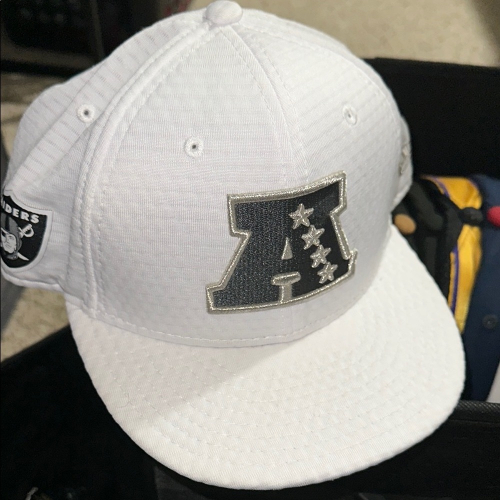 New Era White Raiders Hat